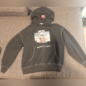 Boys Zara Black One Piece 'Monkey D. Luffy' Graphic Hoodie